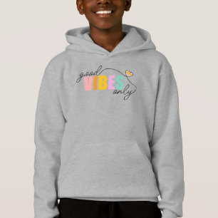 Good Vibes Only Rainbow Heart Hoodie
