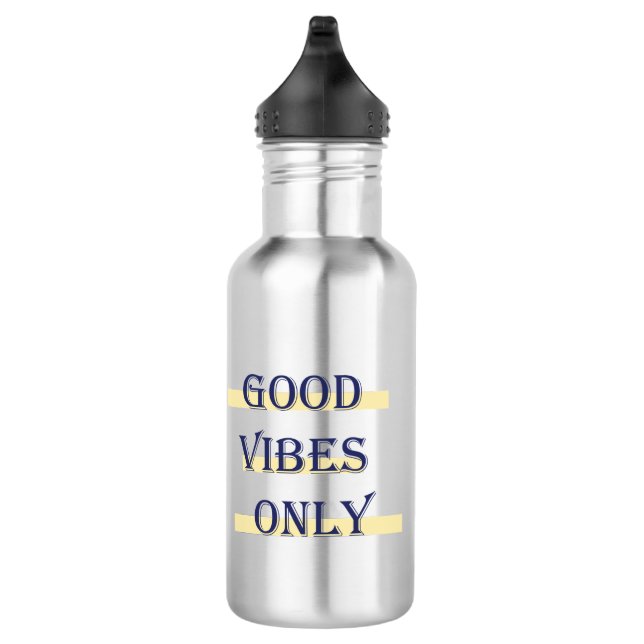 Good Vibes Only Retro Aesthetic Art Edelstahlflasche (Rechts)