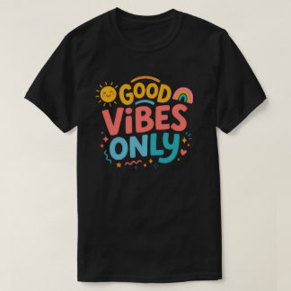 Good vibes only Retro Groovy CoLorful t-shirt