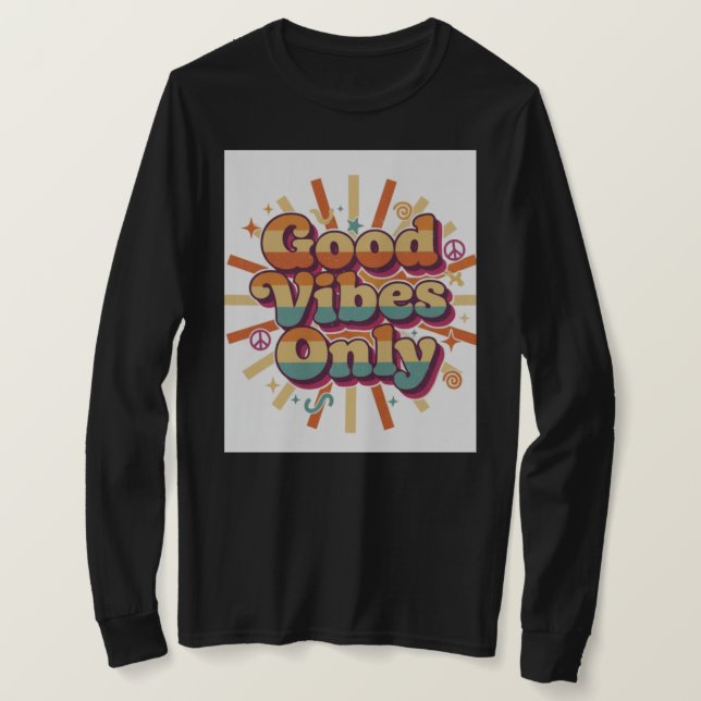 Good Vibes Only Retro Women’s T-Shirt  (Design vorne)