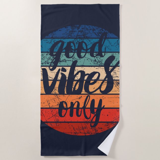 Good Vibes Only Strandtuch (Vorderseite)