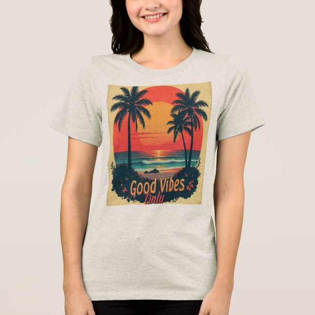 Good vibes only  Tri-Blend shirt (Vorderseite)