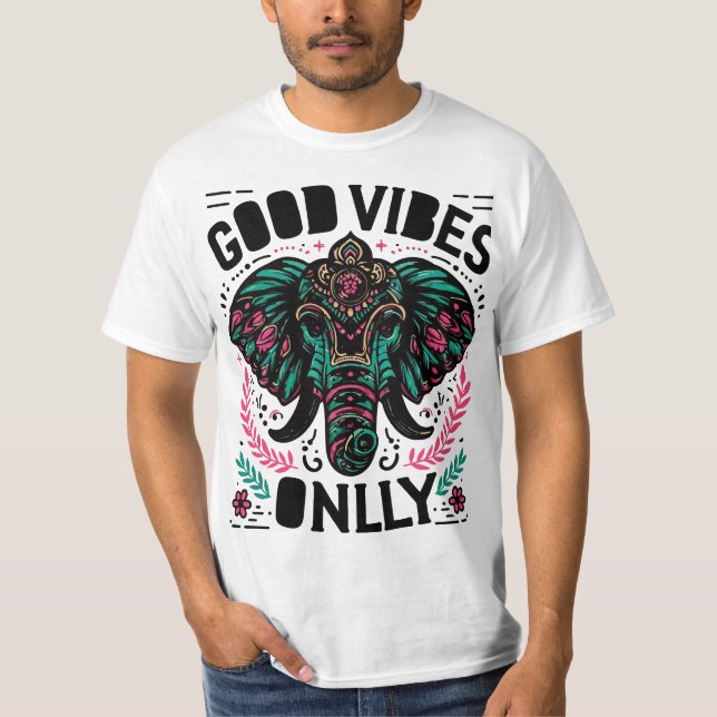 #Good vibes only, Typografy T - Shirt (Vorderseite)