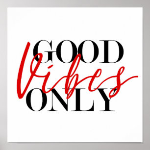 Good Vibes Only Wall Art Poster