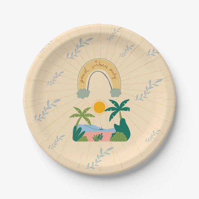 Good Vibes Paper Plates Pappteller (Vorderseite)