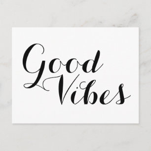Good Vibes Positive Message Motivierend Quoting Postkarte
