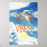 Good Vibes, positives Poster, Hemd, Leinwand-Druck