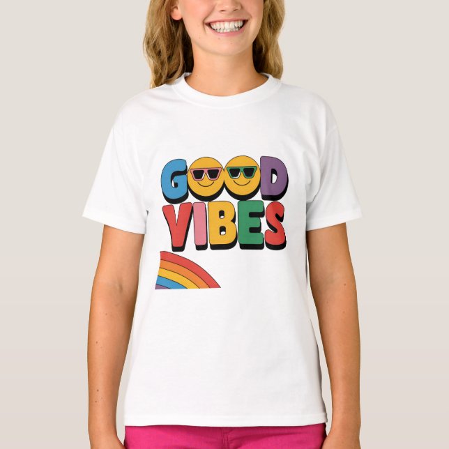 Good Vibes: Rainbow Edition T-Shirt (Vorderseite)