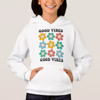Good Vibes Retro farbenfrohe Daisy Blume