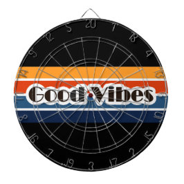 Good Vibes Retro Style Dartscheibe