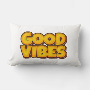 Good Vibes Strong Bold Modern Lumbar Kissen