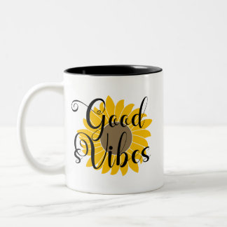 Good Vibes Sunflower Coffee Tasse