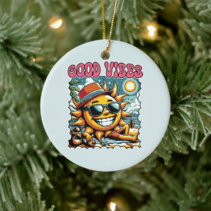 Good Vibes - Sunshine - Retro Summer Keramik Ornament