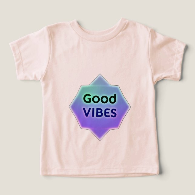 "Good Vibes" Text on Gradient Star Shape (Design Vorderseite)