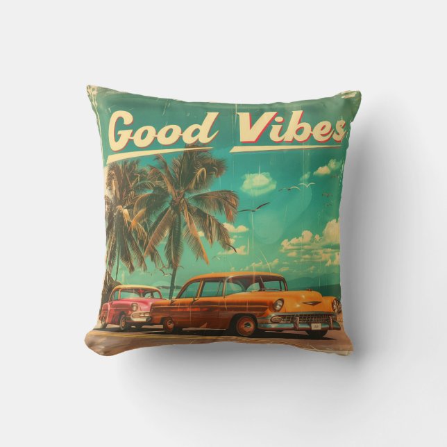 Good Vibes Throw Pillow Kissen (Vorderseite)