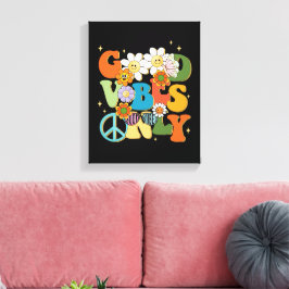 Good Vibes Typografy Illustration Leinwanddruck