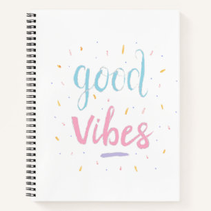 "Good Vibes" Uni Ruled Notebook Notizbuch