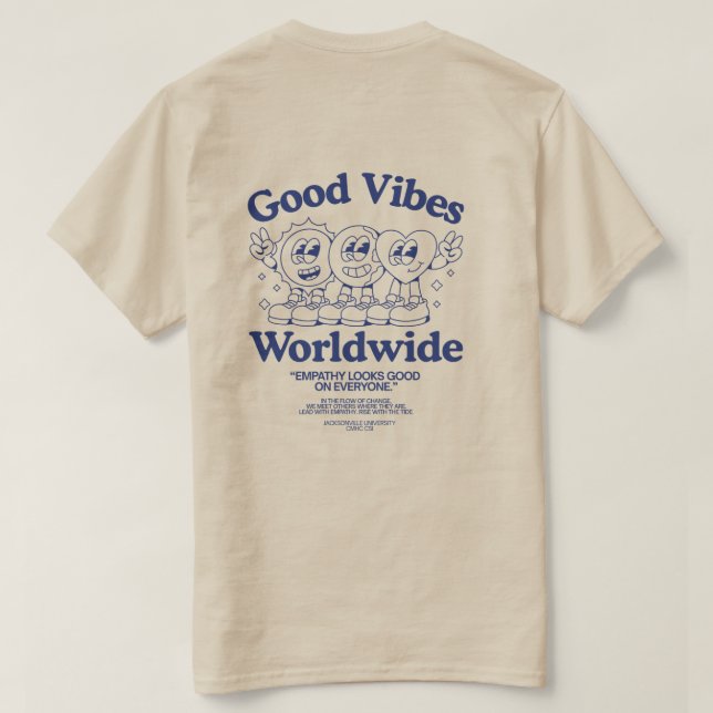 "GOOD VIBES WORLDWIDE" Shirt (Design Rückseite)