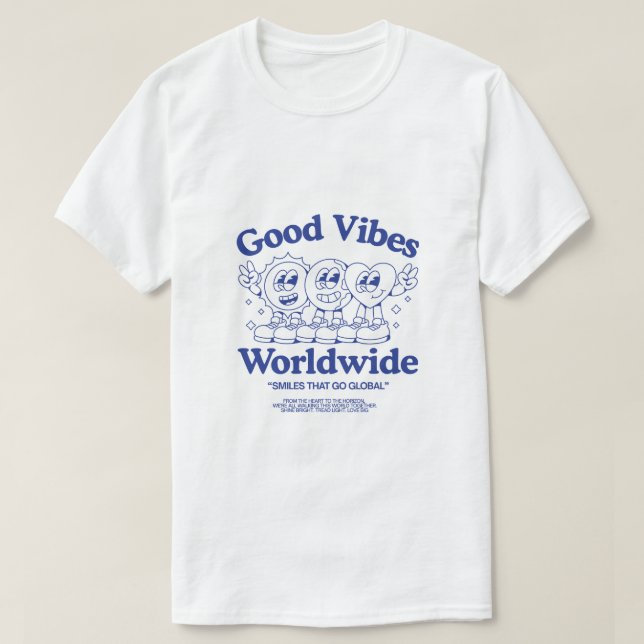 Good Vibes Worldwide Smiley Shirt (Design vorne)