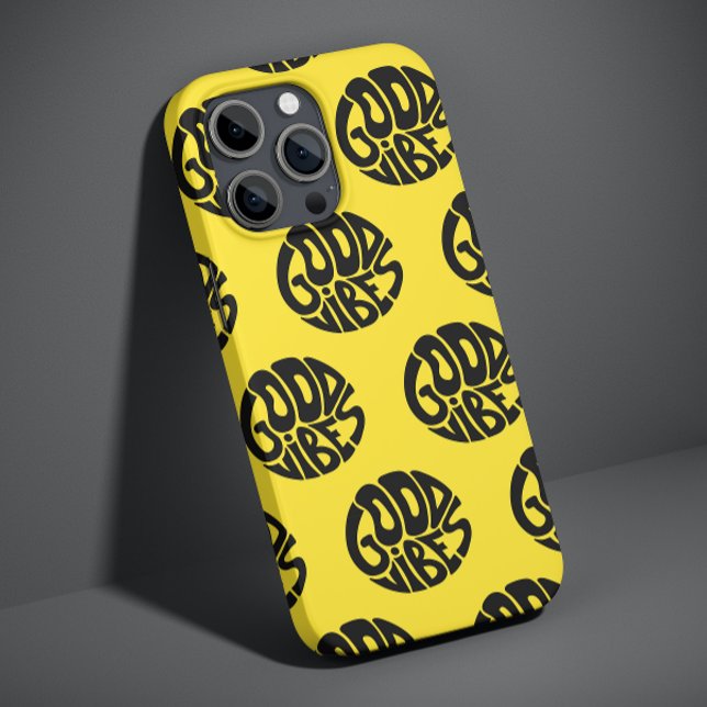 Good Vibes Yellow Trendy Modern Simple Typografy Case-Mate iPhone Hülle (Von Creator hochgeladen)
