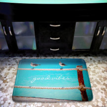 Good Vibes Zitat White Seagull Beach Birds Foto