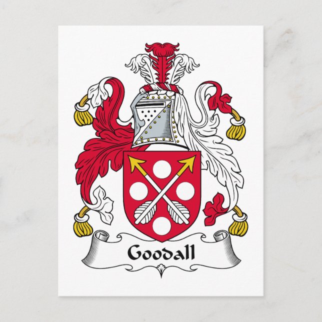 Goodall Familienwappen Postkarte (Vorderseite)