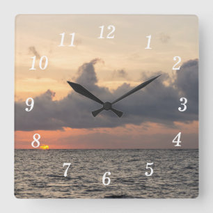 Goodam Folk Beach Wall Clock Quadratische Wanduhr
