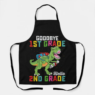 Goodbye 1st Grade Hello 2nd Grade T Rex Dinosaur Schürze