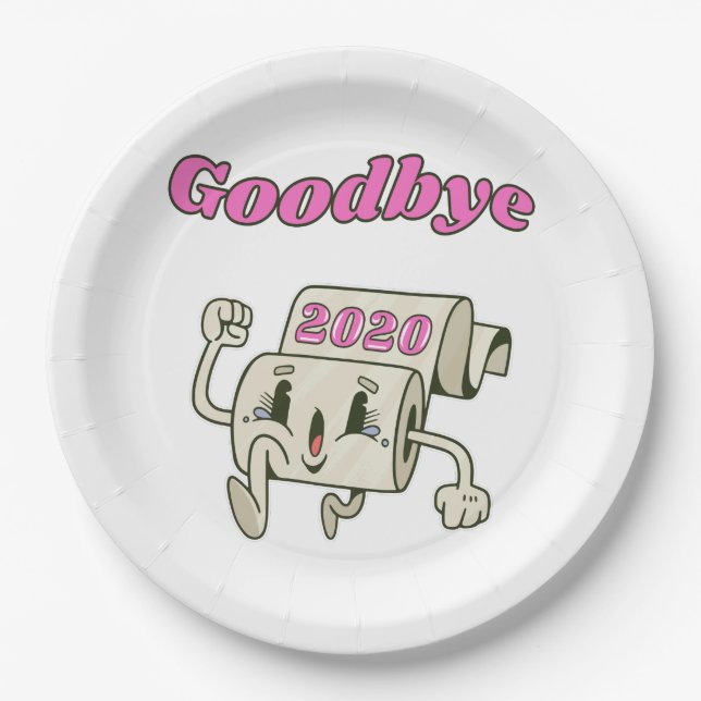 Goodbye 2020 - Es ist endlich vorbei Pappteller (Vorderseite)