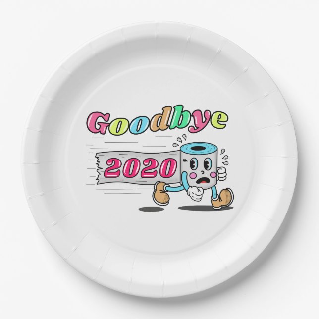 Goodbye 2020 - Es ist endlich vorbei Pappteller (Vorderseite)