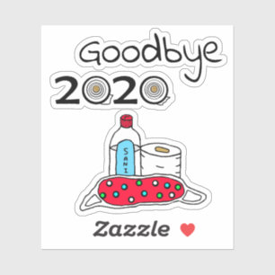 Goodbye 2020 Silvester Scrapbooking oder Card Maki Aufkleber