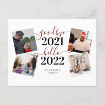 Goodbye 2021 Hello 2022 Calligraphy Foto New Year