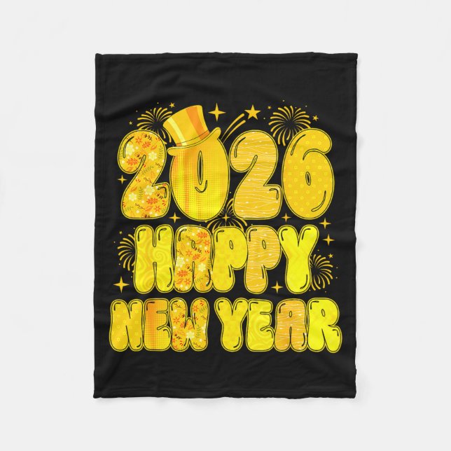Goodbye 2025 Happy New Year 2026 Women Girl Kids  Fleecedecke (Vorderseite)