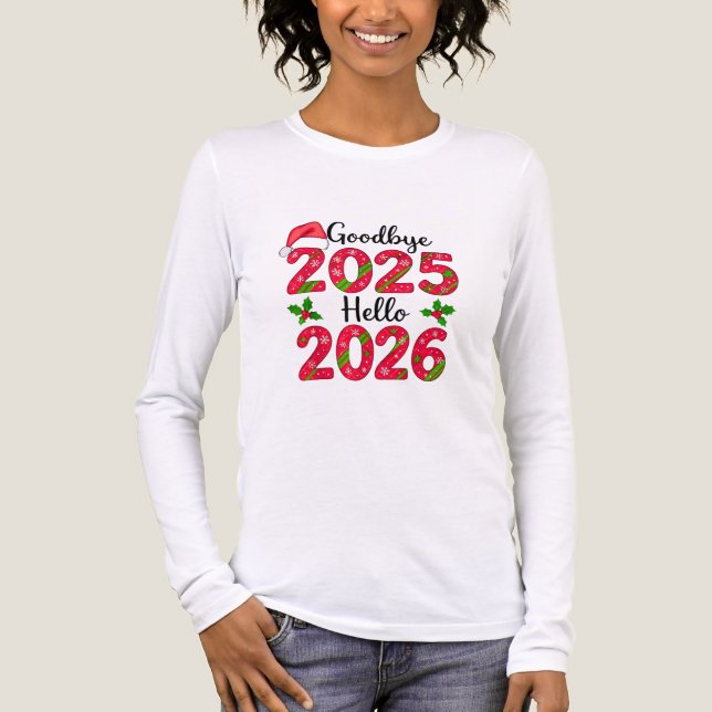 Goodbye 2025 Hello 2026 Happy New Year T-Shirt Tri-Blend Shirt (Vorderseite)
