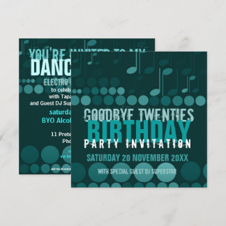 Goodbye 20s Birthday Dance Party Einladung