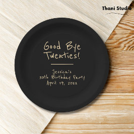 Goodbye 20s Feminine Minimalistisch Modern Typogra Pappteller