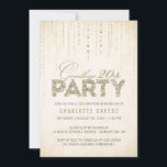 Goodbye 20s Gold Glitzer 30th Birthday Einladung<br><div class="desc">Dieses hübsche 30. Geburtstag Party Einladung Design besticht durch einen sanften goldenen Hintergrund mit einem Bild von funkelnd Edelsteinen, die von oben nach unten strömen, und den Worten "Goodbye 20s Party", die stilvoll mit dem Wort "Party", gefüllt mit einem Bild von goldenem Glitzer, besticht. BITTE BEACHTEN SIE: DIESES DESIGN BIETET...</div>