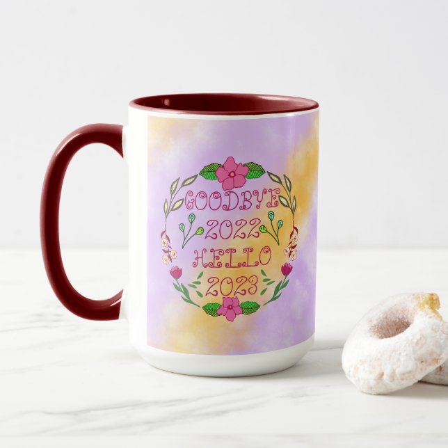 GOODBYE 20XX HELLO 20XX TASSE (Mit Donut)