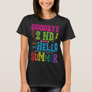 Goodbye 2 Grade Student Teacher Summer Break Gra T-Shirt