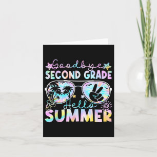Goodbye 2. Klasse Hallo Sommer zweite Klasse letzt Karte