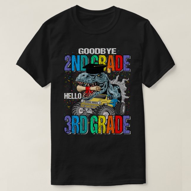 Goodbye 2. Klasse Hello 3rd Grade Monster Truck Di T-Shirt (Design vorne)