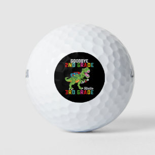 Goodbye 2. Klasse Hello 3rd Grade T Rex Dinosaur Golfball