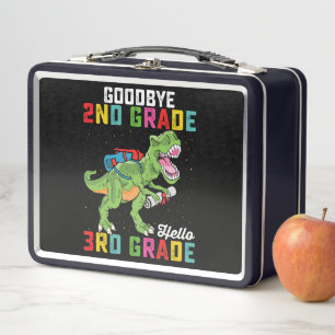 Goodbye 2. Klasse Hello 3rd Grade T Rex Dinosaur Metall Brotdose