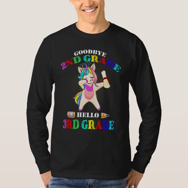 Goodbye 2nd Grade Hello 3rd Grade Abschluss Unico T-Shirt (Vorderseite)