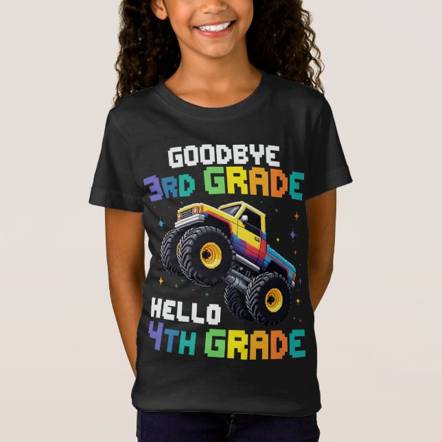 Goodbye 3rd Grade Abschluss Monster Truck T-Shirt (Vorderseite)