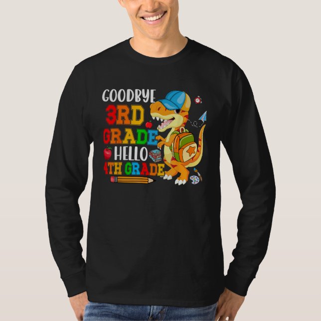 Goodbye 3rd Grade Hello 4th Grade Costume Rex Stud T-Shirt (Vorderseite)