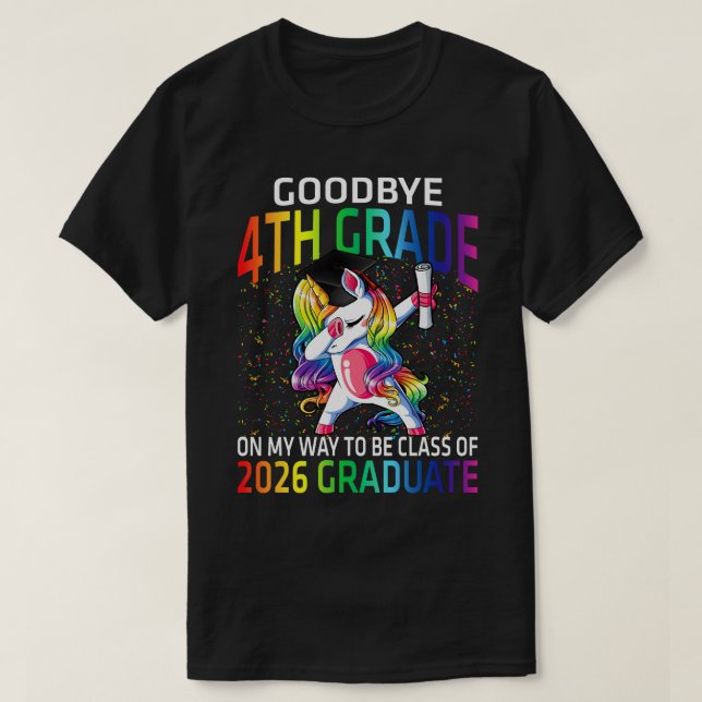 Goodbye 4. Klasse von 2026 Grad Hallo 1. gra T-Shirt (Design vorne)