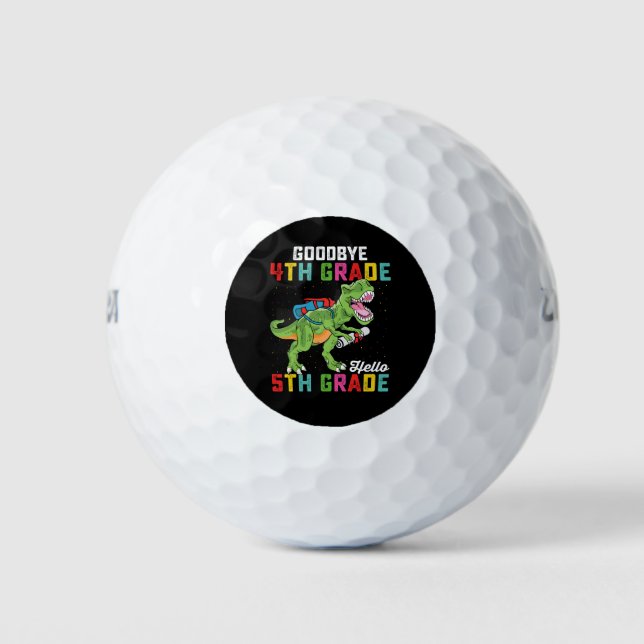 Goodbye 4 th Grade Hello 5th Grade T Rex Dinosaur Golfball (Vorderseite)