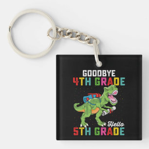 Goodbye 4 th Grade Hello 5th Grade T Rex Dinosaur Schlüsselanhänger