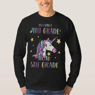 Goodbye 4 th Grade Hello 5th Grade Unicorn Girls G T-Shirt